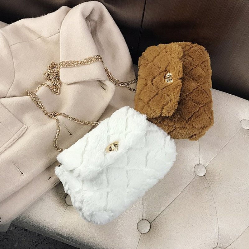 New Arrivals  Furry Fur Purses and Handbags for Women Hand Bags Handbags 2021
