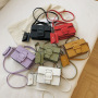 2021 New Korean Version Crossbody Bag Large-Capacity Stitching Belt Buckle Shoulder Bag Ins Trendy Purse and Handbags