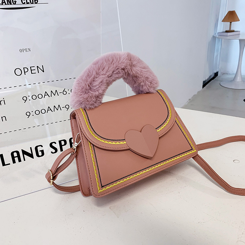 New European And American Love Lock Autumn Purses And Handbags Plush Handbag Fashion One-Shoulder Messenger Bag Women Hand Bags