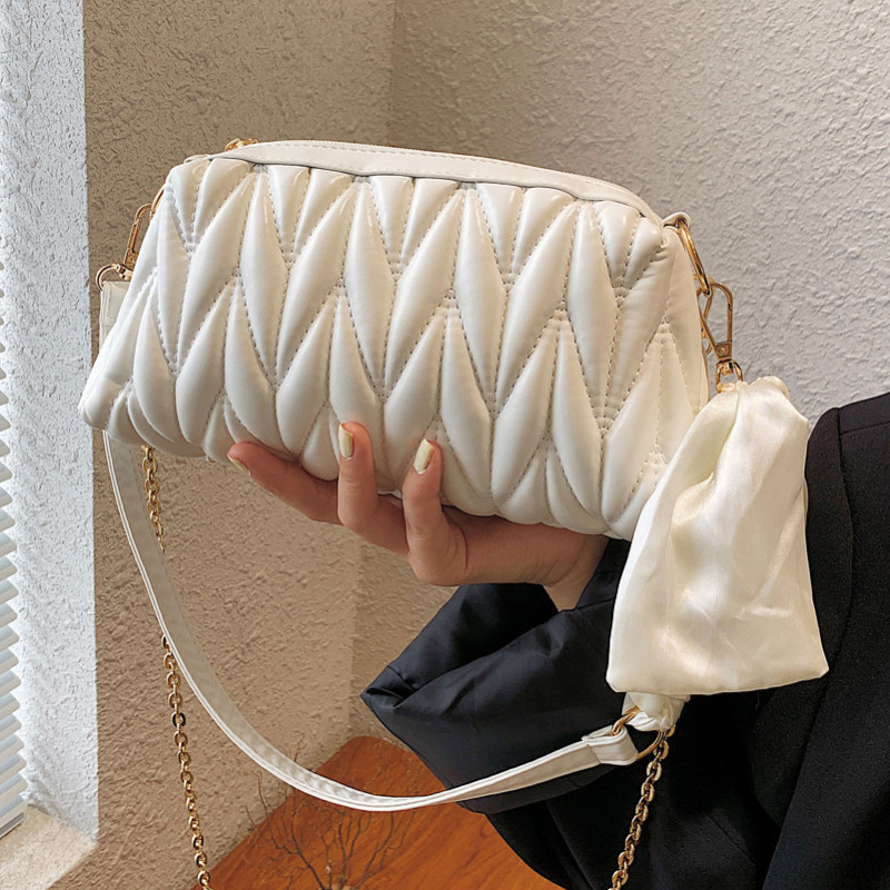 Leather Chain Bag Messenger Handbag Single Shoulder Small Square Bag
