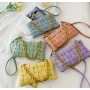 Lingge Chain Shoulder Messenger Bag Square Handbag