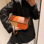Stitching Frosted One-Shoulder Small Square Bag Messenger Women's Handbag