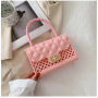 2021 New Korean Style Trendy Fashion Western Style Hollow Candy Jelly Bag Ladies Purses And Handbags