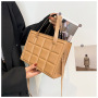 Retro Rhomboid Embroidery Thread Vertical Square Bag Single Shoulder Messenger Bag