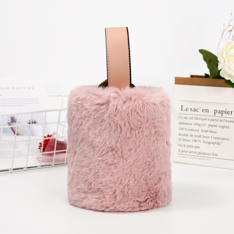 New Plush Bucket Plush Bag Women Hand Bags 2021 New Drawstring Anti-Theft Crossbody Shoulder Bag Purses And Handbags
