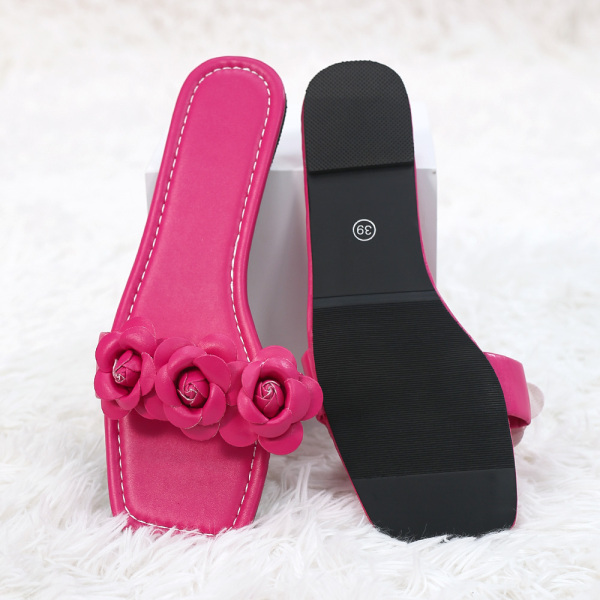 Sandales et pantoufles sexy pour femmes de haute qualité de couleur unie d'été