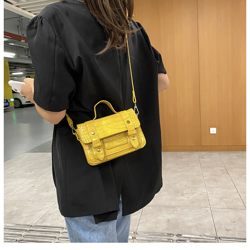 One-Shoulder Diagonal Bag Handbag Stone Pattern Large Capacity Messenger Bag