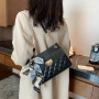 Leather One-Shoulder Chain Women's Large Tote Handbag