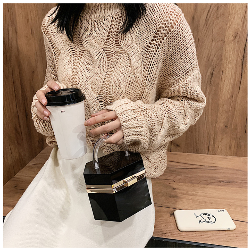 Transparent Acrylic Clear Color Box Purses Clutch Bag Handbag Women Ladies Purses and Handbags Luxury Handbags for Women