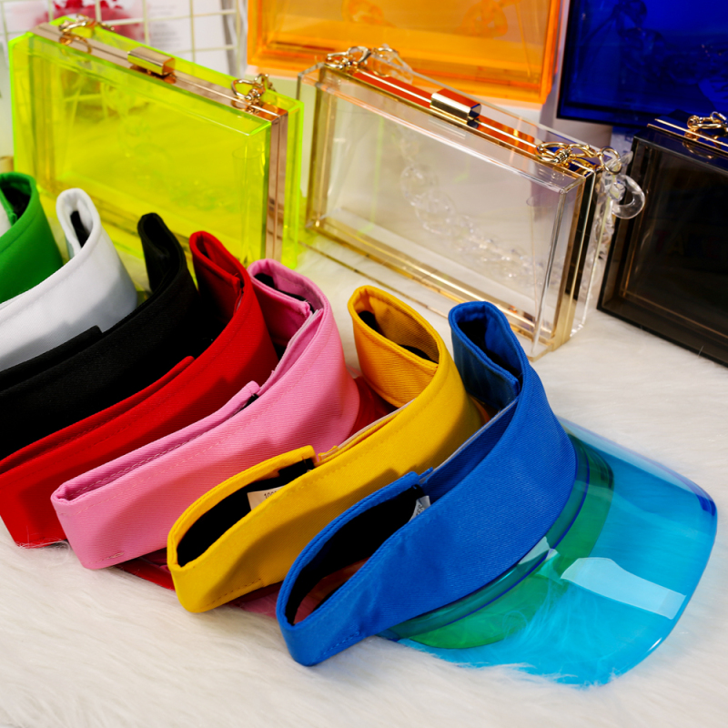 2021 New Sun Hat & Transparent Messenger Bag Set Influence Pvc Custom Crossbody Bags & Laser Set