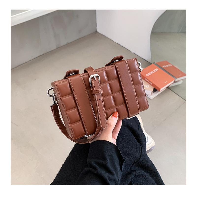 2021 New European And American Retro Diamond Box Bag Ins Style Shoulder Bag Fashion One-Shoulder Women'S Handbag