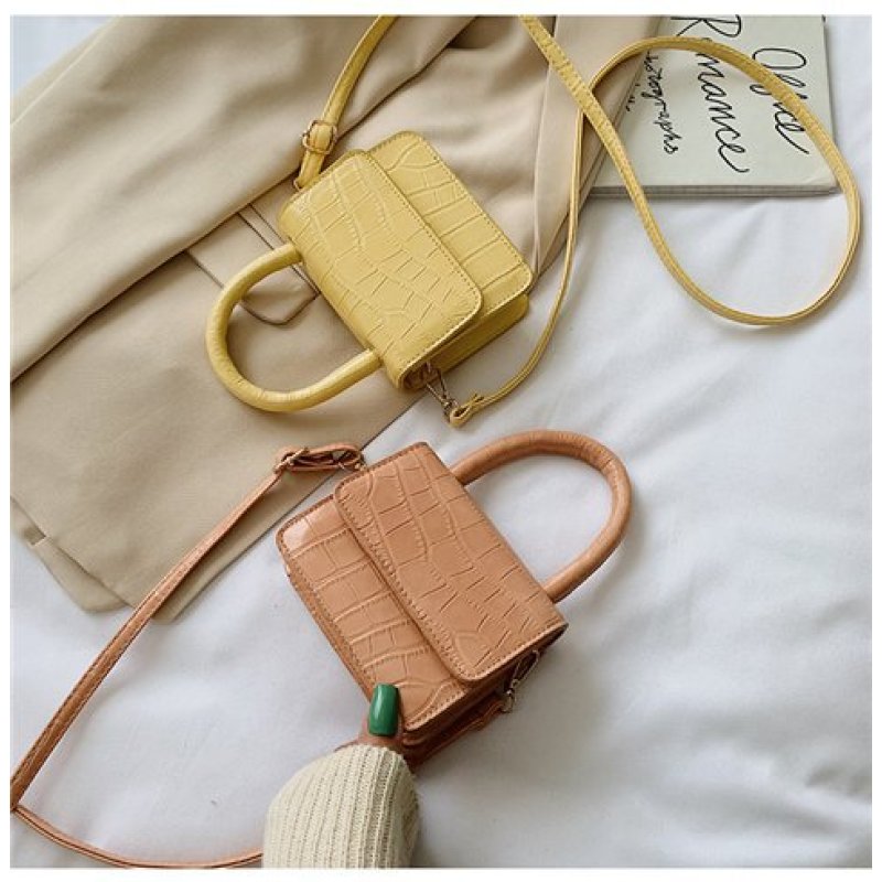 Stone Pattern Shoulder Bag Crossbody Flap All-Match Portable Tote Bag