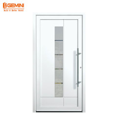 China Morden  single  steel security door with glass