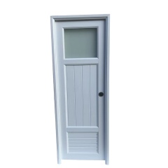 Water resistant frosted glass bathroom doors upvc profile custom door