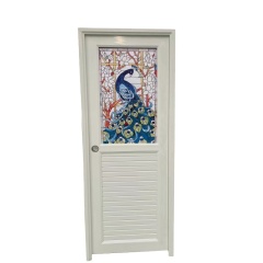 Frost glass bathroom doors waterproof door upvc door panel profile