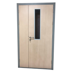 Security steel residential fire rated doors wood finish