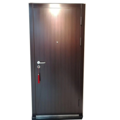 Security steel residential fire rated doors wood finish