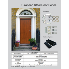 Ready door prehung exterior door European steel doors security