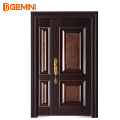 Steel exterior doors for house entrance