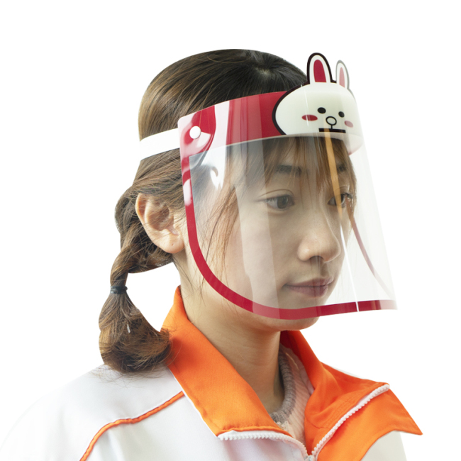 Прозрачный защитный детский щиток для лица, защитный противотуманный мультяшный щиток для лица