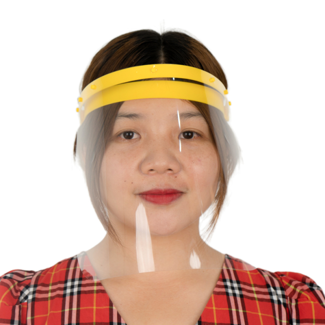 Máscaras protectoras faciales ajustables transparentes cabeza de media cara al por mayor protector facial innovador