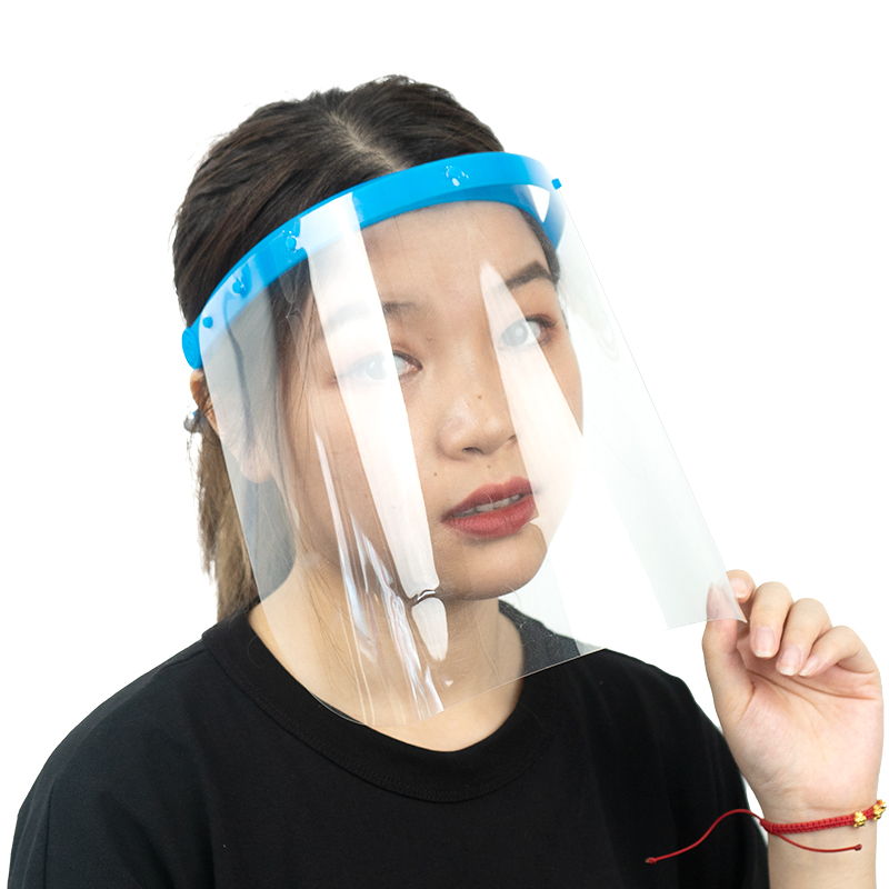 Reusable Blue UV proof Face shield Protective Clear Face Shield Anti UV Adjustable Face Shield
