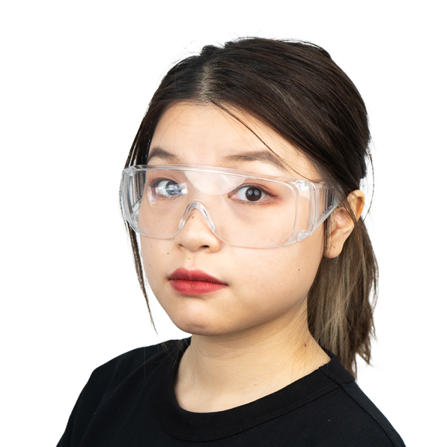 Gafas transparentes para PC Gafas de protección personal Gafas de autodefensa de plástico Gafas