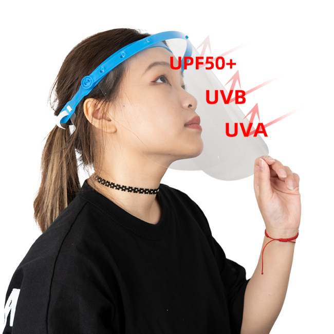 Écran facial réglable extérieur résistant aux UV pour les écrans faciaux de protection UV PET Sport