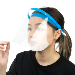 Pantalla facial transparente Protección amarilla Pantalla facial Pantalla facial ajustable