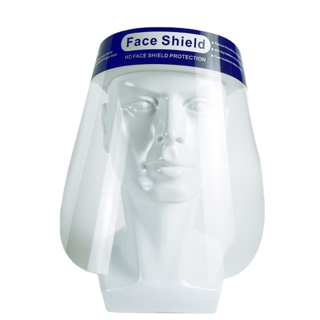Bouclier facial transparent jetable en gros anti-buée clair écran facial de protection de sécurité