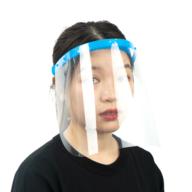 Schützender blauer Gesichtsschutz Wiederverwendbarer zahnärztlicher verstellbarer Gesichtsschutz