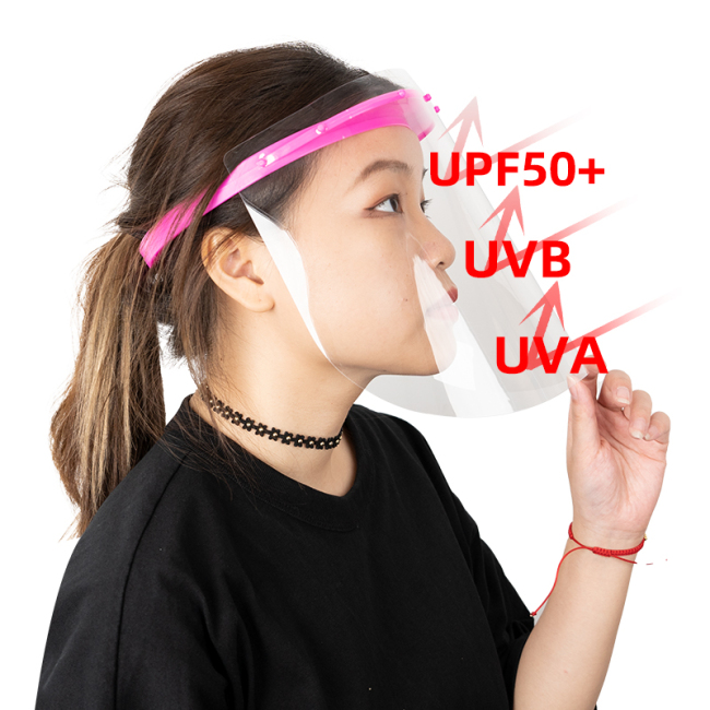 Écran facial réglable Protection UV Écran facial Écrans faciaux de sécurité en gros Anti UV