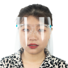 Monture réglable Écran facial Écrans faciaux transparents avec monture de lunettes