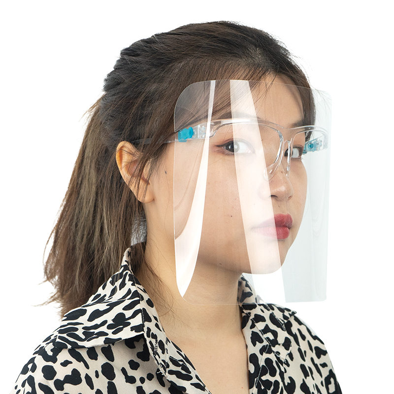 Wholesale face shield color eyeglasses frame transparent face shield