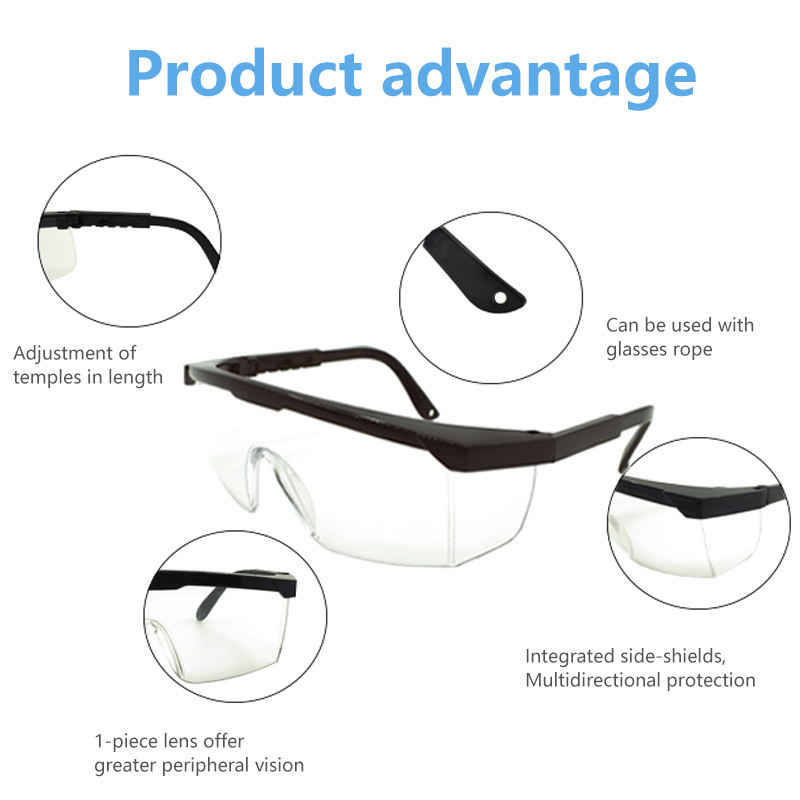 PPE Safety Goggles Wholesale PC lens anti UV goggles eyes outdoor safety goggles