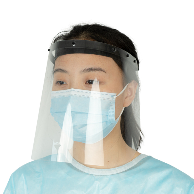 Protector facial ajustable Protector facial de plástico transparente
