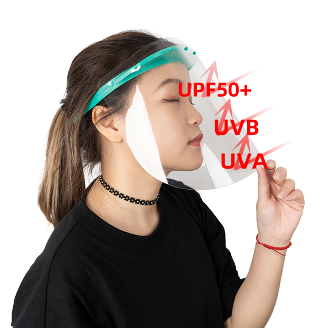 Bouclier facial réglable anti-UV coloré Écran facial de sécurité Écran facial anti-UV