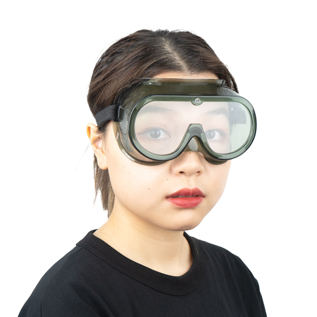 Venta al por mayor de gafas negras, gafas protectoras, gafas de seguridad de laboratorio para adultos
