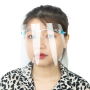 Écran facial en plastique transparent avec écran protecteur anti-buée de cadre de lunettes