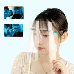 Transparenter Gesichtsschutz im Großhandel mit Brillengestell, Sicherheits-Gesichtsschutz mit klarem Brillengestell