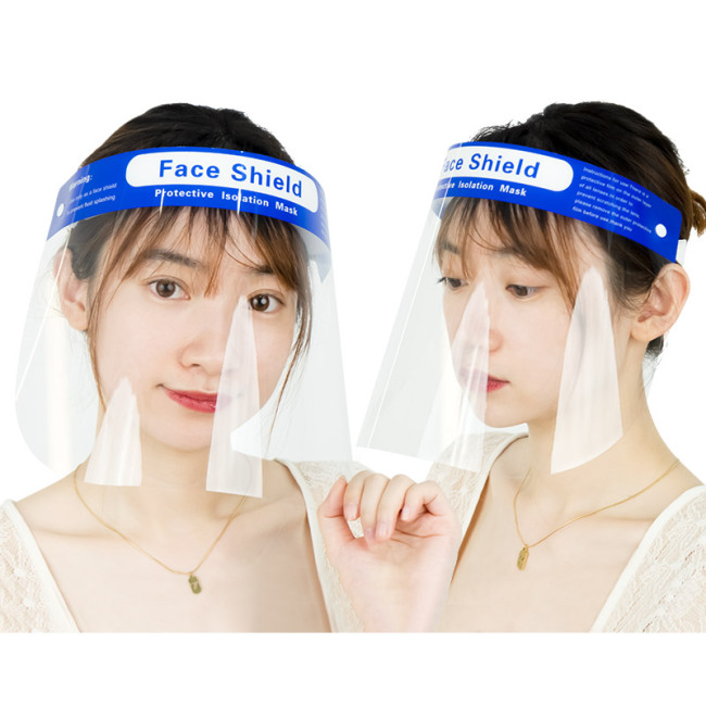 Bouclier facial jetable à couverture complète transparente en gros