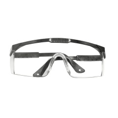 Gafas de seguridad de PC ajustables anti-rayaduras y anti-UV de color negro para actividades al aire libre