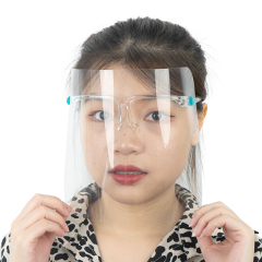 Transparent retractable glasses frame protective face shield UV protection Face shield