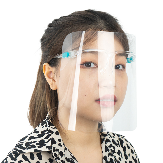Montura de gafas retráctiles transparentes Pantalla protectora para la cara Protección UV Pantalla facial