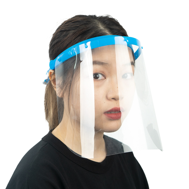 Clear Face Shield Anti niebla colorido Face mask shield Ajustable Face Shield