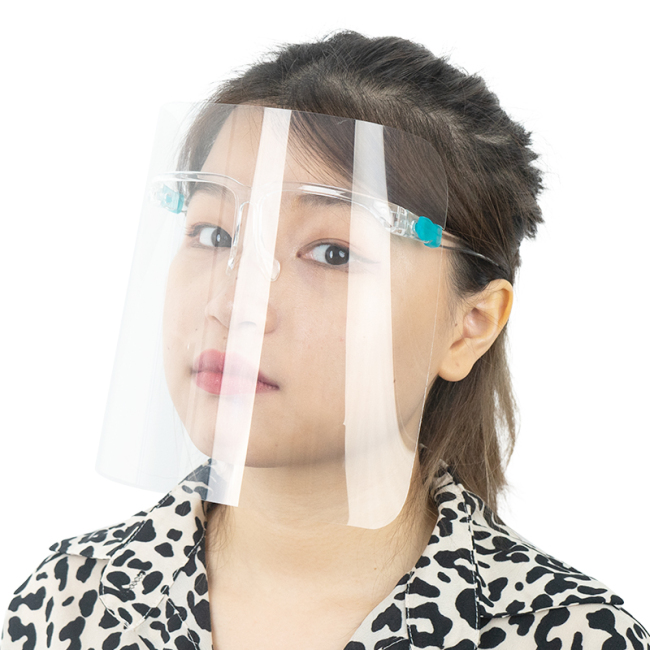 UV-Schutz-Gesichtsschutz, klarer Gesichtsschutz mit einziehbarem Brillenrahmen