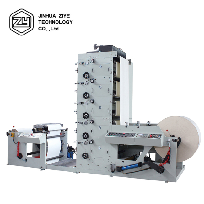 FPL850-6 6 Colour High Speed Paper Cup Roll To Roll Flexo Printing Machine