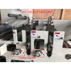 DES320D 2 Two Double Side Station Unit Blank Label Rotary Die Cutting and Slitting Machine