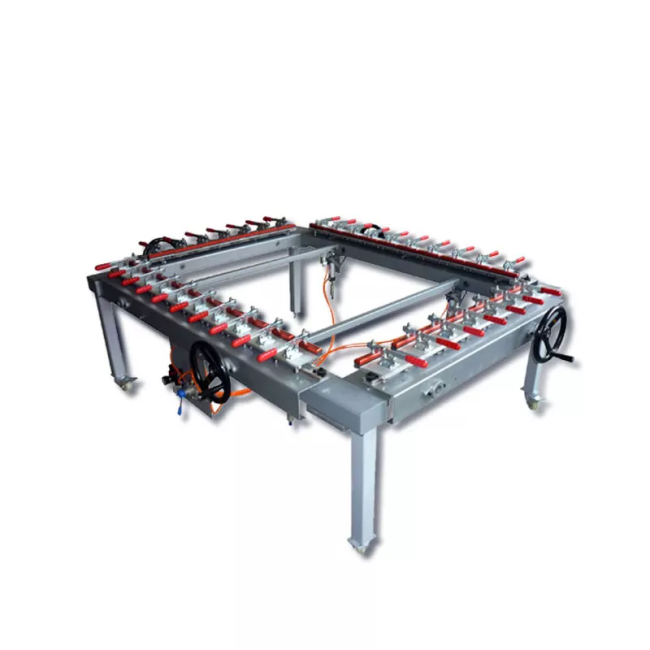 SPE-L1215 Mechanically Screen Frame Making Mesh Stretching Machine For Screen Printing Frame Mesh Stretcher