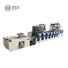 ZY-350P 6 Color Narrow Web Servo Motor Petal Type Intermittent Flexo Flexographic Printing Machine